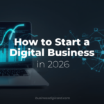 "Choosing the right niche for an online business with brainstorming notes and laptop workspace"