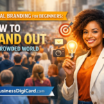 “Personal branding concept with digital identity, social media presence, and professional growth illustration”